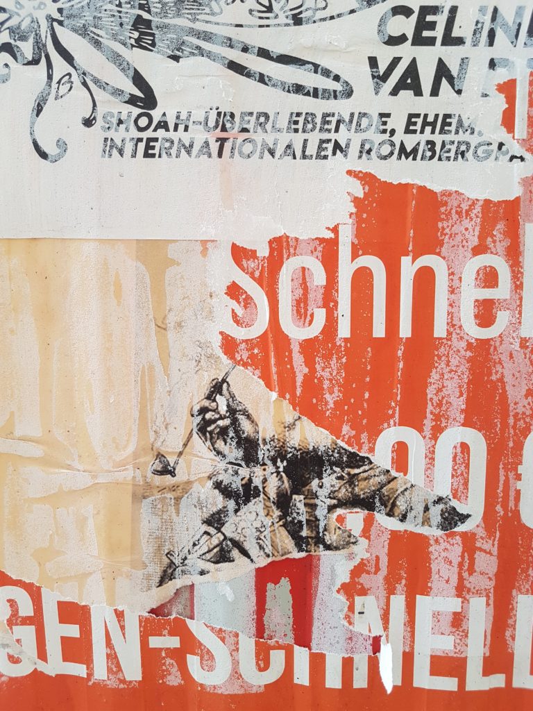 Celin van Schne - accidental collage of worn-out street posters.